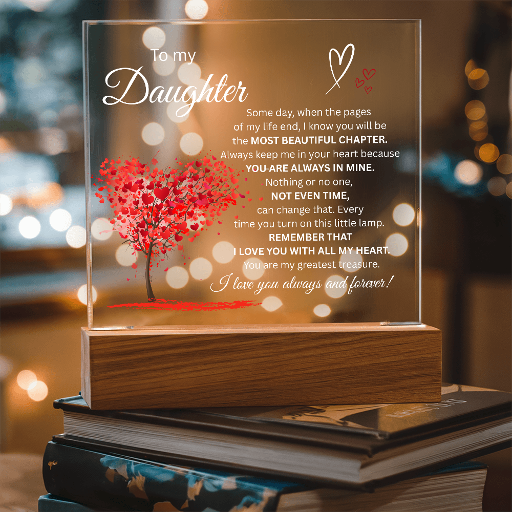 To My Daughter-Most Beautiful Chapter/white-Acrylic Plaque
