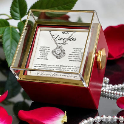 To My Daughter- Love knot Necklace