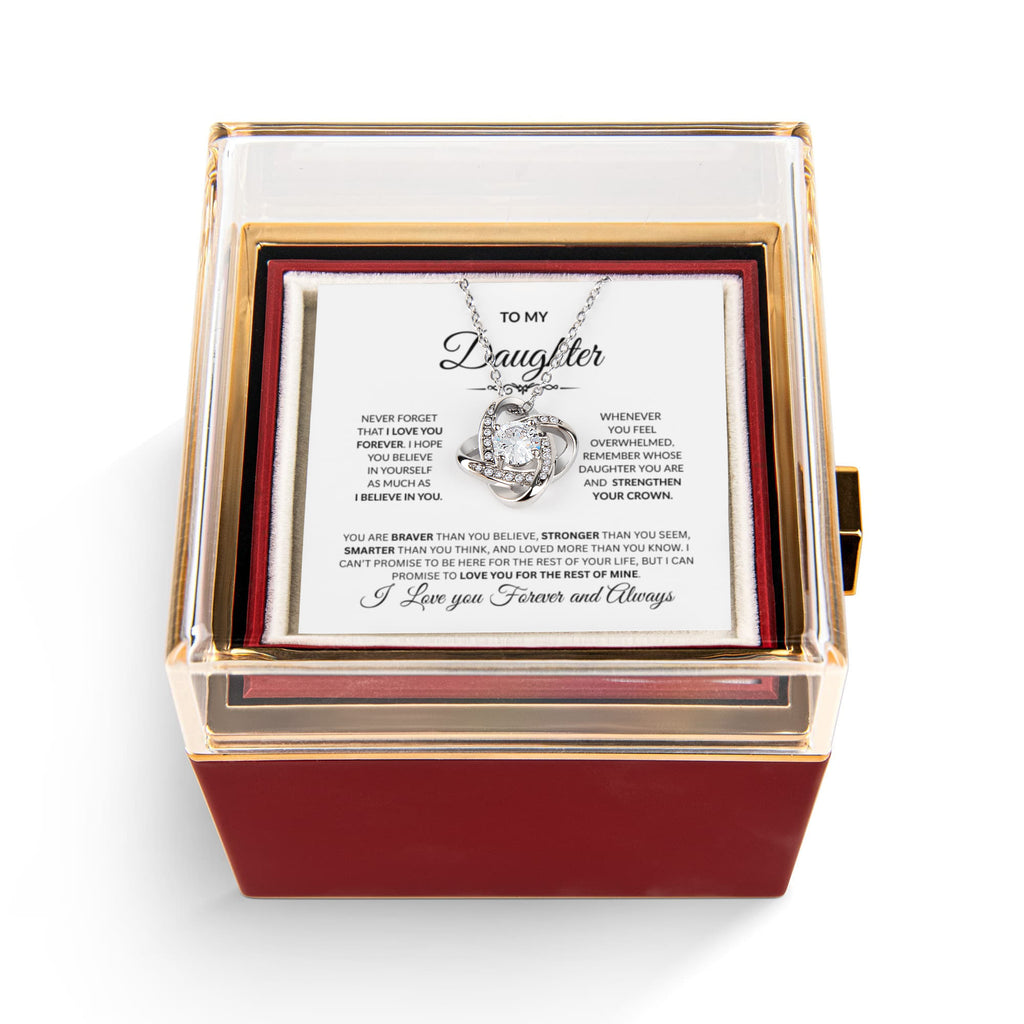 To My Daughter- Love knot Necklace