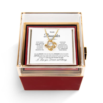 To My Daughter- Love knot Necklace