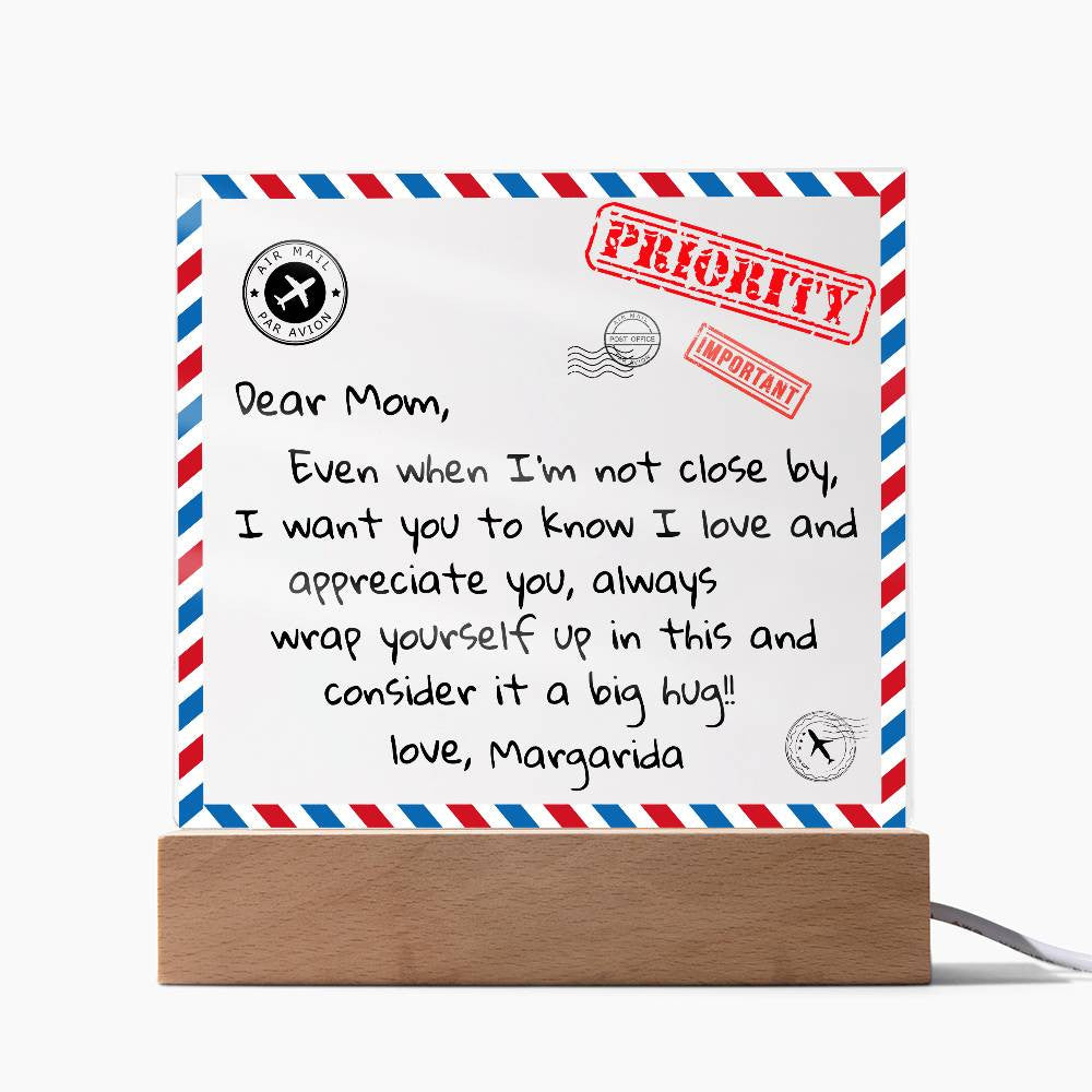 Dear Mom Letter Acrylic (Personalized Gift)