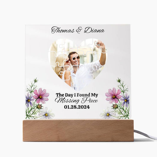 My Missing Piece Acrylic Square Plaque/Personalized