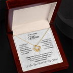 Loving Mom/ Unconditional Love/Cherished Love Knot Necklace