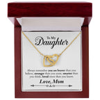 My Daughter | Braver Stronger Smarter - Interlocking Hearts Necklace