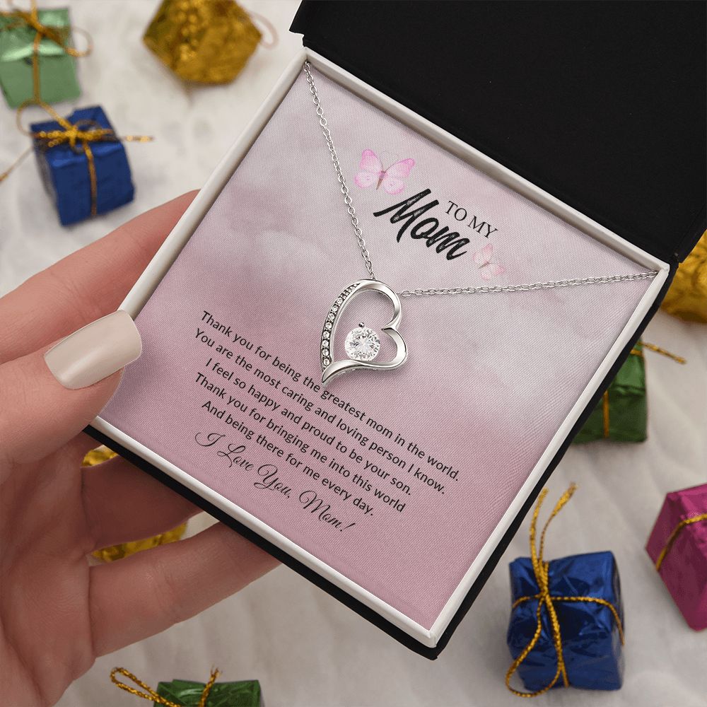 To My Mom | I Love You - Forever Love Necklace