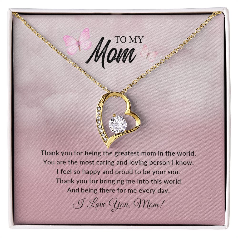 To My Mom | I Love You - Forever Love Necklace