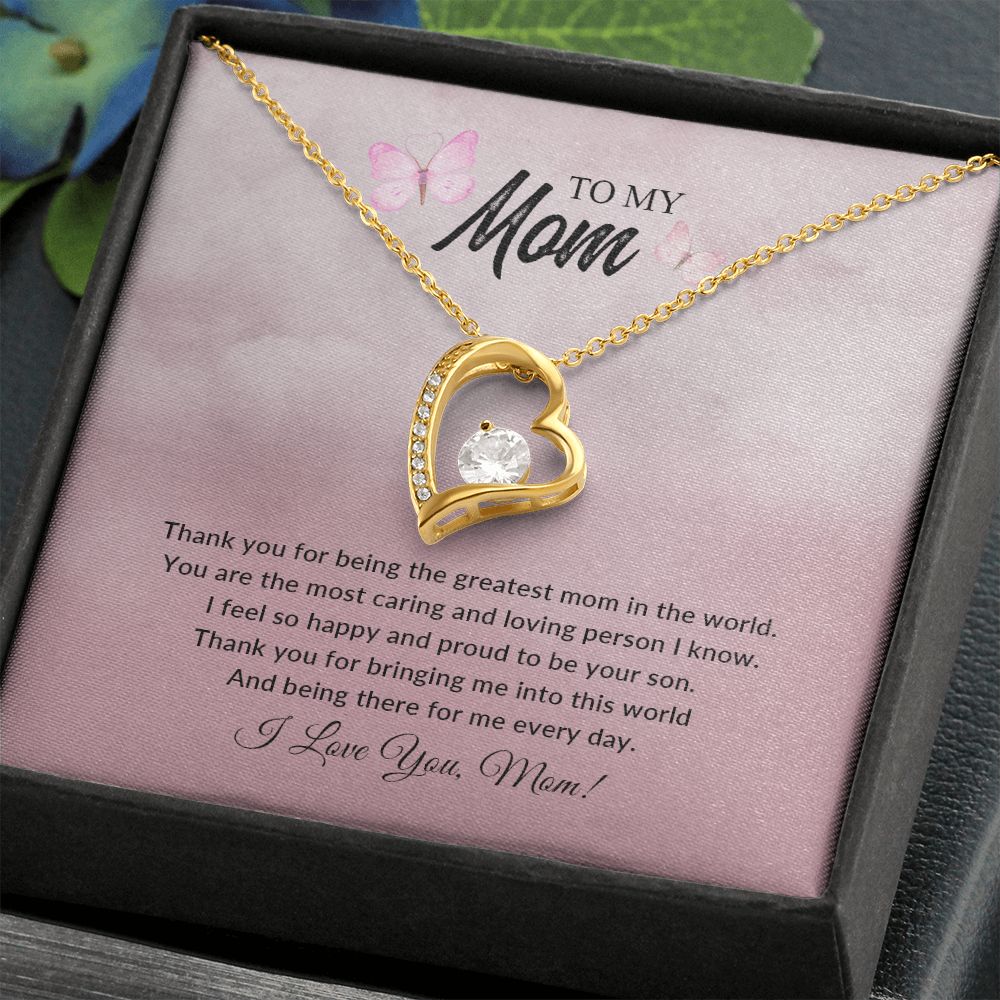 To My Mom | I Love You - Forever Love Necklace