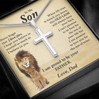 My Son | This Old Lion - Stainless Steel Cross Necklace